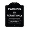 Signmission Designer Series-Parking By Permit Vehicles Without Permits Towed Vehic, 24" x 18", BW-1824-9803 A-DES-BW-1824-9803 - alternate 1
